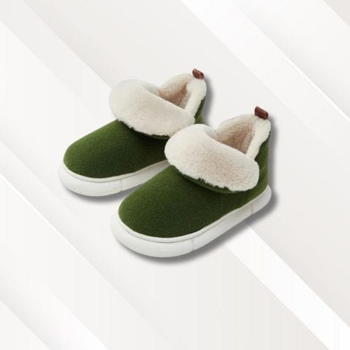 Bottes chaussons montants | Femme Vert / 35-36