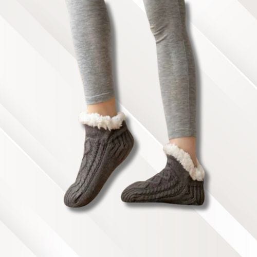 Chaussettes chaussons antidérapantes hiver | Homme