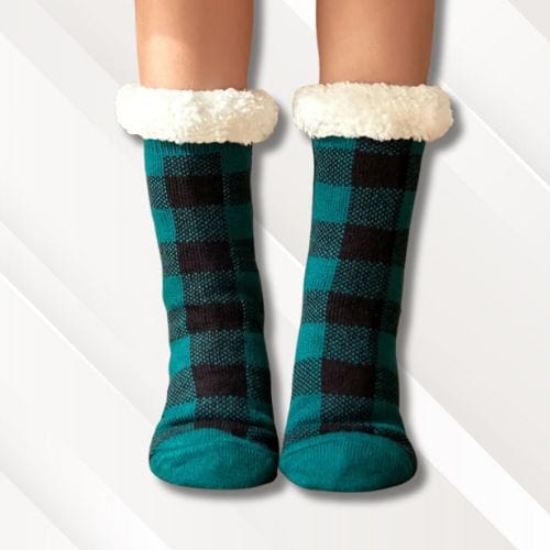 Chaussettes chaussons | Femme Vert / 35-42