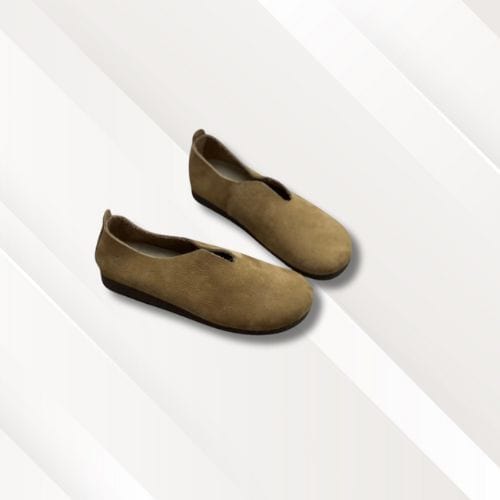Chaussons ballerines femme | Cuir Ivoire / 35