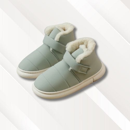 Chaussons chauds semelles dures | Femme Bleu / 36-37