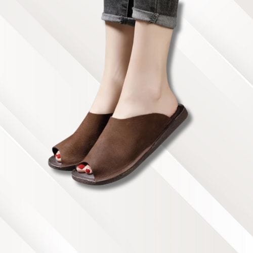 Chaussons cuir souples | Femme