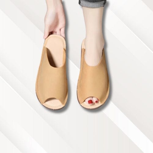 Chaussons cuir souples | Femme Ivoire / 35