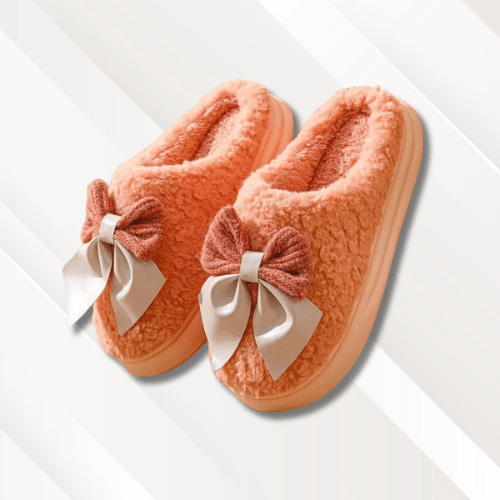 Chaussons fourrés mouton femme Orange / 36-37