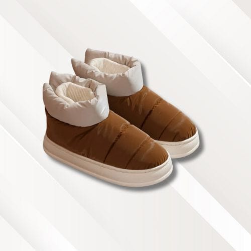 Chaussons homme | Imperméables Marron et blanc / 36-37