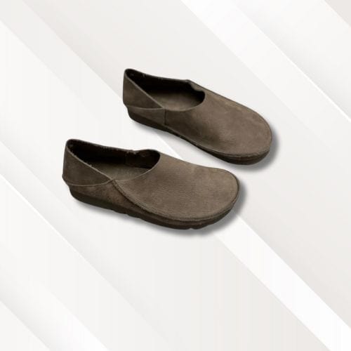Chaussons souples cuir | Femme Gris / 33-34