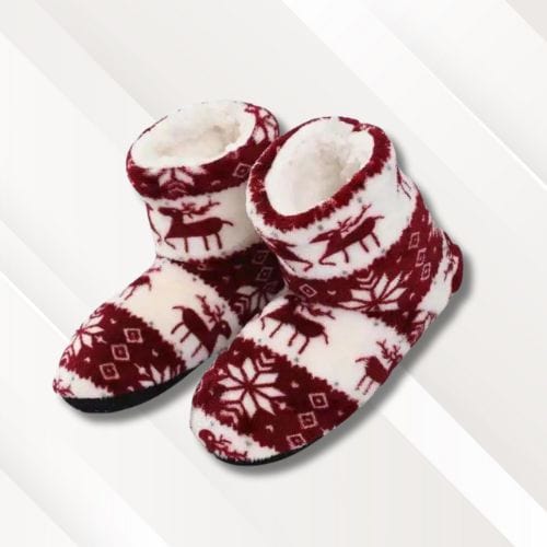 Bottines chaussons | Femme Rouge Foncé / Taille unique