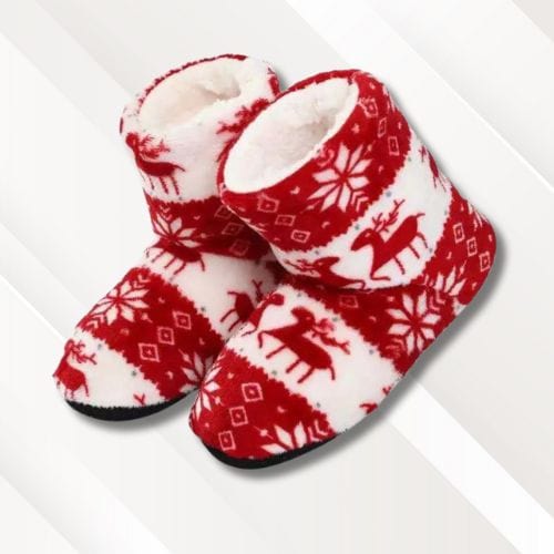 Bottines chaussons | Femme Rouge / Taille unique