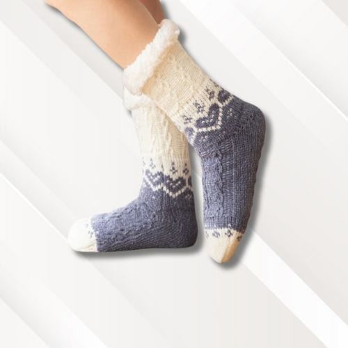 Chaussettes chaussons doux | Femme Bleu / Taille unique