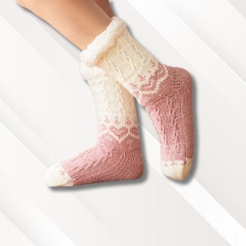 Chaussettes chaussons doux | Femme Rose / Taille unique