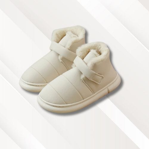 Chaussons bottes fourrure | Femme Blanc / 36-37