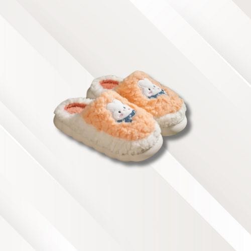 Chaussons chaud hiver | Femme Orange / 35-36