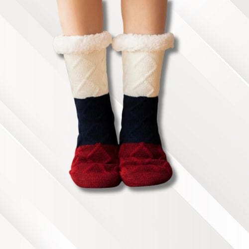 Chaussons chaussettes polaire | Femme Rouge / Taille unique