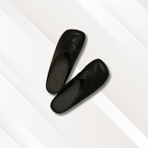 Chaussons en cuir pour femme Noir / 35