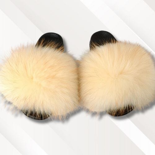 Chaussons femme | Fourrure Beige / 36-37
