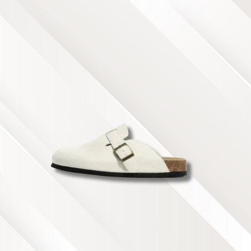 Chaussons femme | Semelle liège Blanc / 35