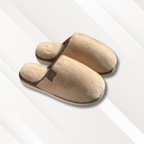Chaussons fourrure homme | Marrons Café / 36-37
