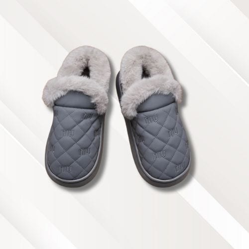 Chaussons homme | Fourrure Gris / 40