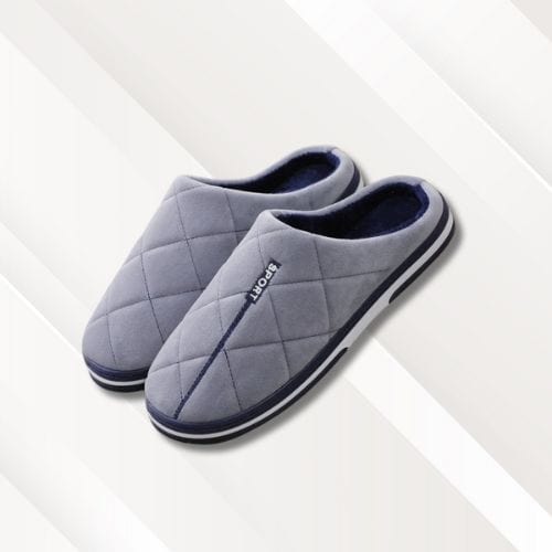 Chaussons homme | Peluche Gris / 39-40