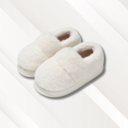 Chaussons homme | Polaire Blanc / 36-37