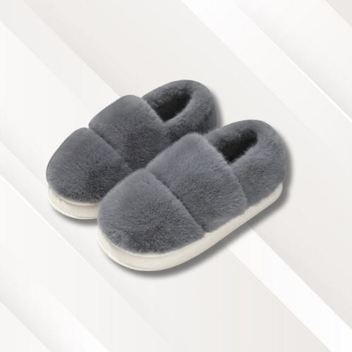 Chaussons homme | Polaire Gris / 36-37