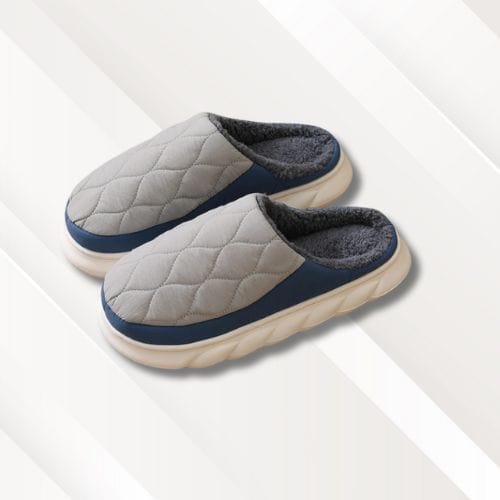 Chaussons homme semelles | Anti bruit Gris / 36-37