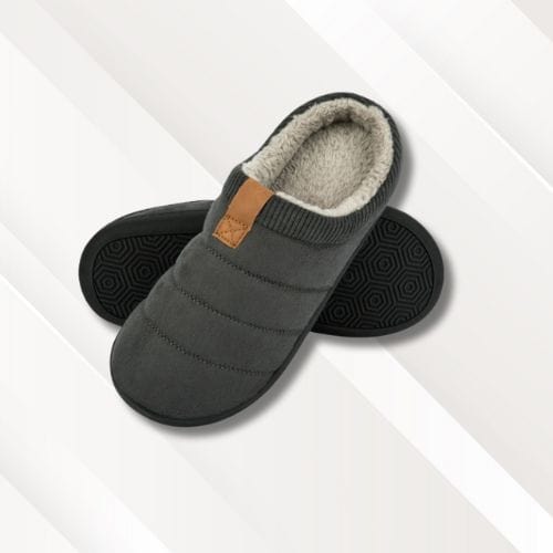 Chaussons mocassins fourrés | Homme Gris / 39-40