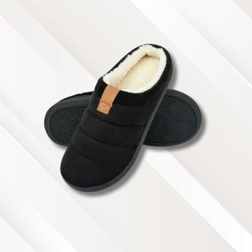 Chaussons mocassins fourrés | Homme Noir / 39-40
