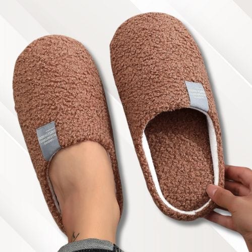 Chaussons | Peluche Marron / 36-37