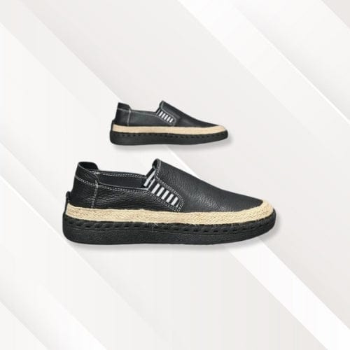 Espadrilles en cuir | Homme Noir / 38