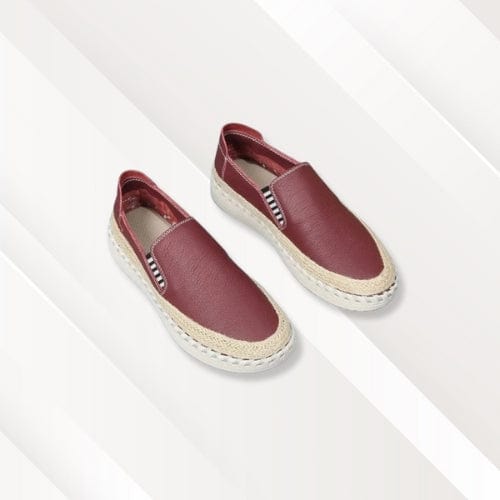 Espadrilles en cuir | Homme Rouge / 38