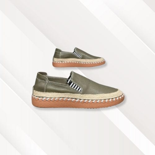 Espadrilles en cuir | Homme Vert / 38