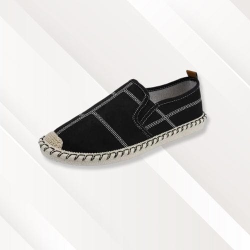 Espadrilles homme | Luxe Noir / 39